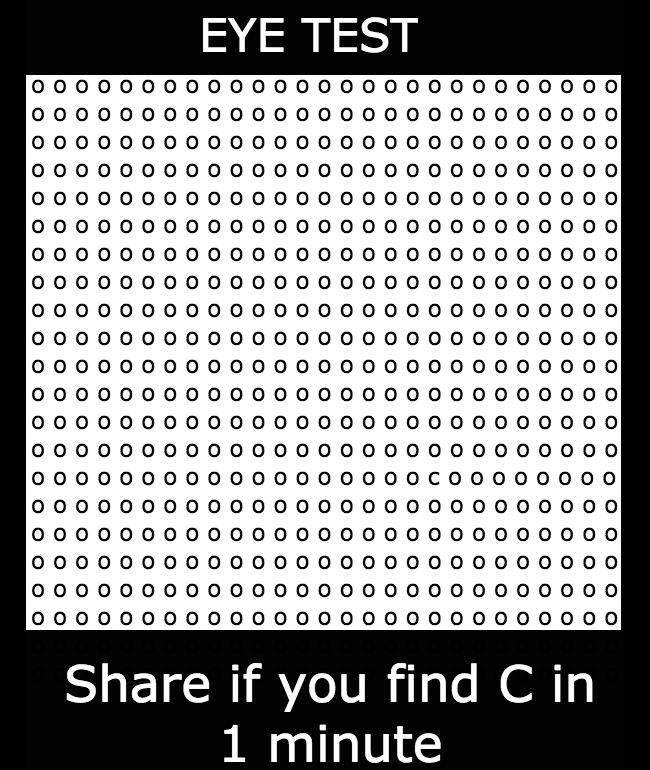 99 Of Adults Can T Find The Letter C In Under 7 Seconds Can You Sharesplosion